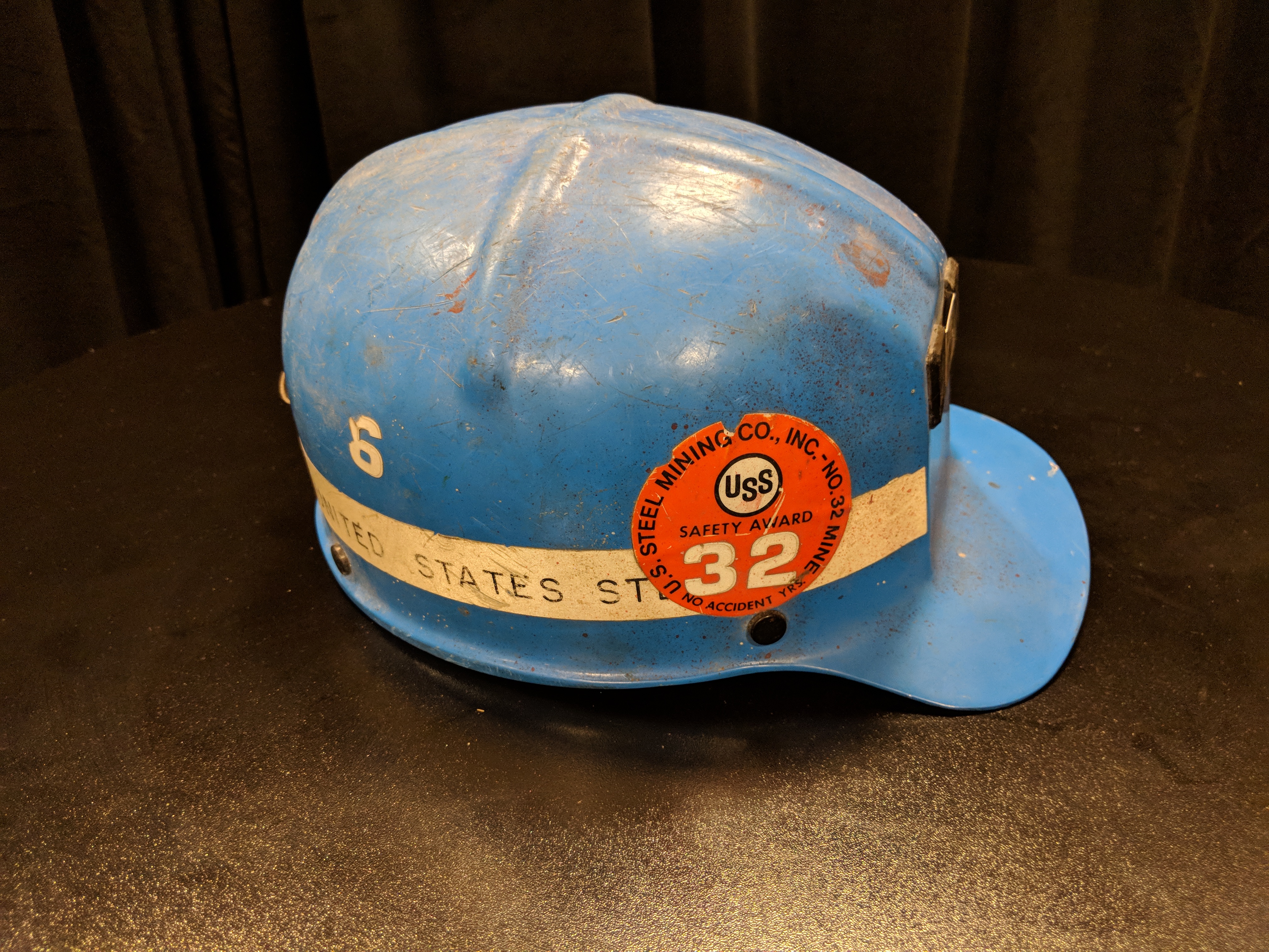 Miner's hard hat from St. Louis exhibit